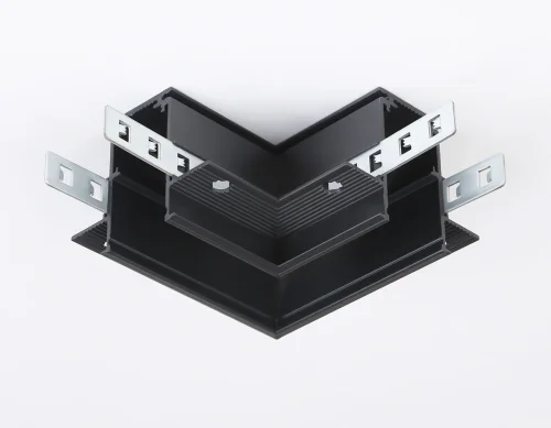 Коннектор угловой для встраиваемого шинопровода Magnetic GL3354 Ambrella light чёрный в стиле  для светильников серии Magnetic встраиваемый магнитный фото 3