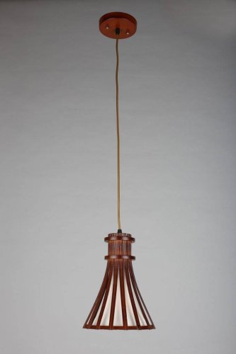Светильник подвесной Ramada OML-59403-01 Omnilux белый 1 лампа, основание коричневое в стиле кантри  фото 2