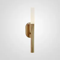 Бра Rousseau Small Bath Sconce Brass 192930-22 ImperiumLoft белый 1 лампа, основание латунь в стиле современный 