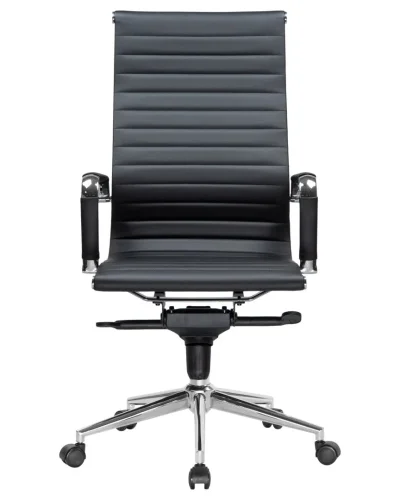 Офисное кресло для руководителей 101F-LMR CLARK, цвет чёрный Dobrin, чёрный/экокожа, ножки/металл/хром, размеры - 1090*1150***680*680 фото 6