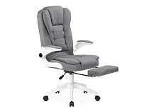 Компьютерное кресло Mitis gray / white 15611 Woodville, серый/ткань, ножки/пластик/белый, размеры - *1130***620*