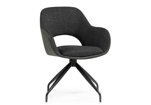 Стул на металлокаркасе Memfis graphite / black 15838 Woodville, графит/велюр, ножки/металл/чёрный, размеры - ****570*600 фото 3