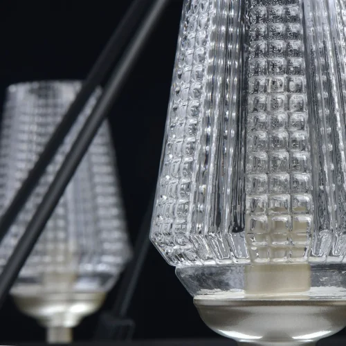 Люстра подвесная Альгеро 285011305 MW-Light прозрачная на 5 ламп, основание серебряное в стиле классический  фото 7