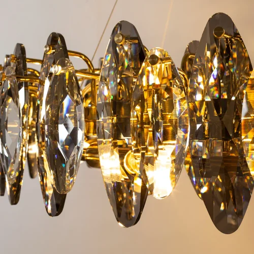 Люстра подвесная Ophelia 7203/17 LM-12 Divinare прозрачная на 12 ламп, основание латунь в стиле современный  фото 3