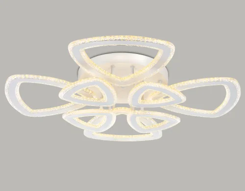 Люстра потолочная LED с пультом FA8863 Ambrella light прозрачная на 1 лампа, основание белое в стиле хай-тек современный с пультом фото 4