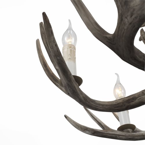 Люстра подвесная Corna SL154.703.06 ST-Luce без плафона на 6 ламп, основание серое в стиле кантри замковый рога фото 6