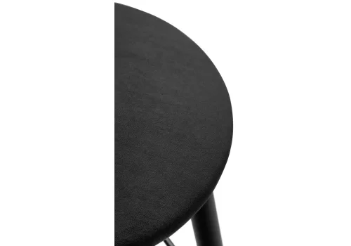 Барный стул Гангток катания блэк / черный матовый 469980 Woodville, чёрный/велюр, ножки/металл/чёрный, размеры - ****370*370 фото 3