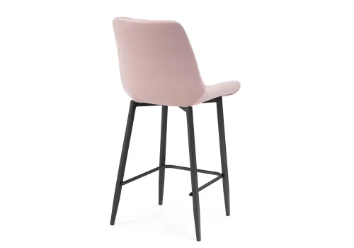 Полубарный стул Баодин К розовый / черный 511150 Woodville, бежевый/велюр, ножки/металл/чёрный, размеры - ****500*620 фото 4