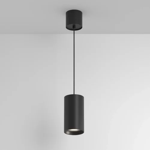 Светильник подвесной LED Vol P100PL-20W4K-B Maytoni чёрный 1 лампа, основание чёрное в стиле современный хай-тек трубочки фото 3
