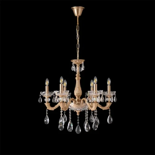Люстра подвесная ELIZABETH SP6 BRASS Crystal Lux без плафона на 6 ламп, основание латунь прозрачное в стиле классический фото 5 Люстра подвесная ELIZABETH SP6 BRASS Crystal Lux без плафона на 6 ламп, основание латунь прозрачное в стиле классический фото 5