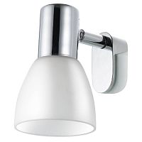 Светильник для ванной STICKER 85832 Eglo белый 1 лампа, основание серое хром в стиле модерн 