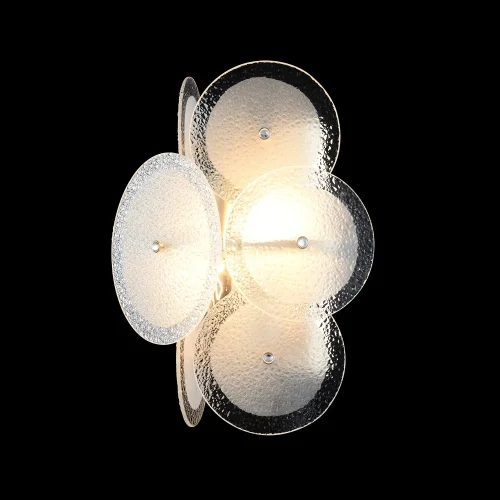 Бра DANDELION AP2 GOLD Crystal Lux белый на 2 лампы, основание золотое в стиле современный Бра DANDELION AP2 GOLD Crystal Lux белый на 2 лампы, основание золотое в стиле современный