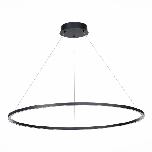 Светильник подвесной LED St605 Down ST605.443.46 ST-Luce чёрный 1 лампа, основание чёрное в стиле хай-тек кольца фото 2