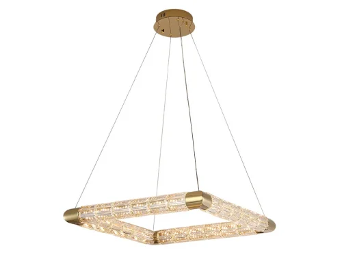 Светильник подвесной LED 8484/620 gold Newport прозрачный 1 лампа, основание золотое в стиле американский современный классический квадраты