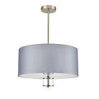 Люстра на штанге Damona 8108/5C Lumion серая на 5 ламп, основание латунь в стиле классический 