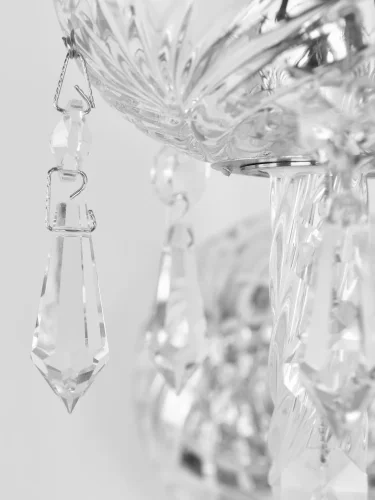 Бра 104B/3/141 Ni Bohemia Ivele Crystal без плафона на 3 лампы, основание прозрачное никель в стиле классический drops фото 3