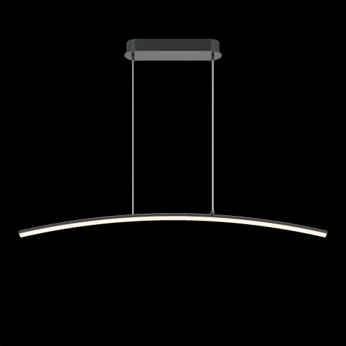 Светильник подвесной LED Light Reflection MOD243PL-L18BK Maytoni чёрный на 1 лампу, основание чёрное в стиле минимализм хай-тек современный линейный фото 8