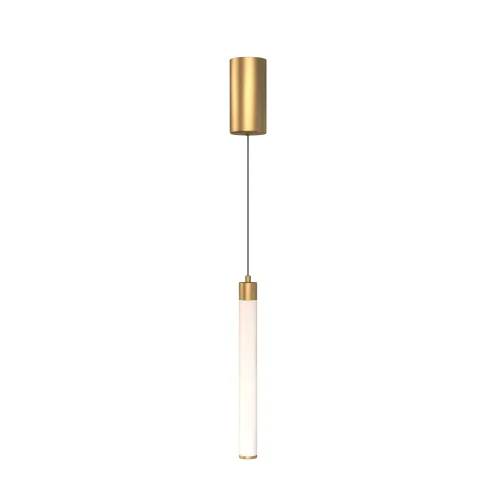 Светильник подвесной LED Ray P022PL-L10MG3K Maytoni белый 1 лампа, основание золотое в стиле современный трубочки
