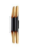 Бра SONATA AP4 BL Crystal Lux чёрный на 4 лампы, основание золотое чёрное в стиле современный 