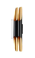 Бра SONATA AP4 BL Crystal Lux чёрный на 4 лампы, основание золотое чёрное в стиле современный Бра SONATA AP4 BL Crystal Lux чёрный на 4 лампы, основание золотое чёрное в стиле современный