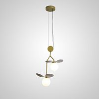 Светильник подвесной MATISSE DUO Grey 208697-23 ImperiumLoft серый 1 лампа, основание латунь в стиле современный 