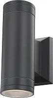 Настенный светильник GANTAR 32028-2 Globo уличный IP44 чёрный 2 лампы, плафон чёрный в стиле минимализм современный GU10
