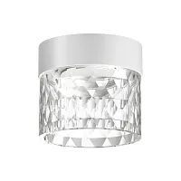 Светильник накладной LED Aura 358997 Novotech белый прозрачный 1 лампа, основание белое в стиле современный хай-тек круглый