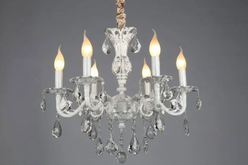 Люстра подвесная Carbonia OML-76903-06 Omnilux без плафона на 6 ламп, основание белое в стиле классический  фото 8