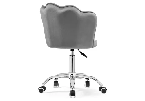 Компьютерное кресло Bud grey 15301 Woodville, серый/велюр, ножки/металл/хром, размеры - *850***550*470 фото 4