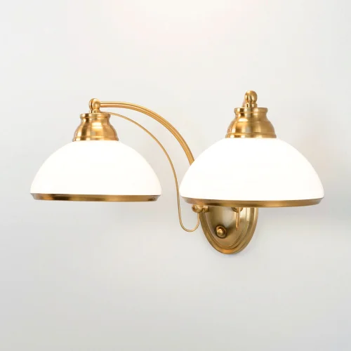 Бра Краков CL401323 Citilux белый на 2 лампы, основание бронзовое жёлтое в стиле современный фото 2