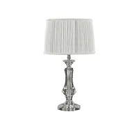 Настольная лампа KATE-2 TL1 Ideal Lux белая на 1 лампу, основание прозрачное хром хрусталь металл в стиле современный 
