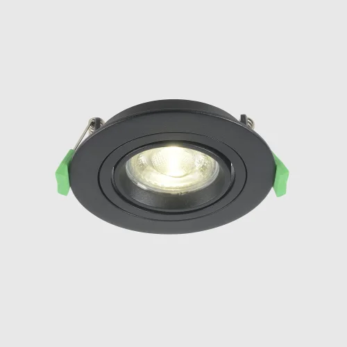 Светильник точечный CLT 001C1 BL V2 Crystal Lux чёрный на 1 лампу, основание чёрное в стиле современный круглый фото 2