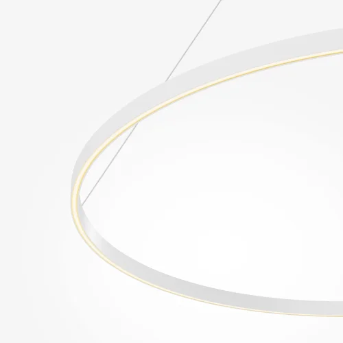Светильник подвесной LED Rim MOD058PL-L65WK Maytoni белый на 1 лампу, основание белое в стиле современный хай-тек минимализм кольца фото 2