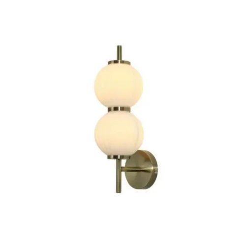 Бра Zhizel APL.608.01.02 Aployt белый на 2 лампы, основание бронзовое в стиле арт-деко современный молекула