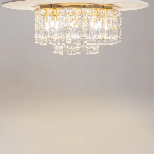 Люстра потолочная Dune DIA005CL-06G Maytoni прозрачная на 6 ламп, основание золотое в стиле современный фото 7