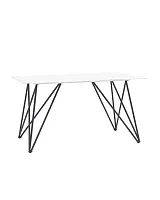 Стол обеденный Сакраменто, 140*90, белый, стеклянный УТ000002669 Stool Group столешница белая из стекло
