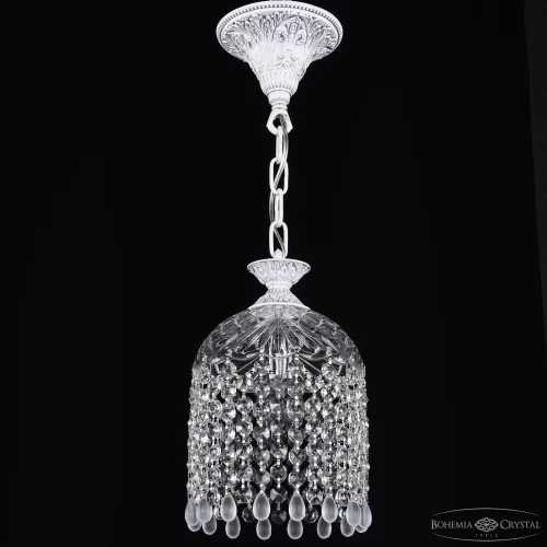 Светильник подвесной AL16781/16 WMN V0300 Bohemia Ivele Crystal прозрачный 1 лампа, основание белое никель патина в стиле классический виноград фото 4