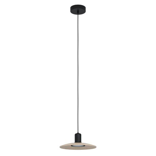 Светильник подвесной Mayazes 39911 Eglo коричневый бежевый 1 лампа, основание чёрное в стиле современный 