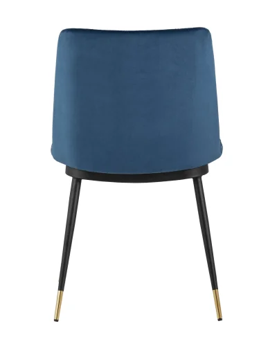 Стул Мелисса, велюр, синий УТ000004446 Stool Group, синий/велюр, ножки/металл/чёрный, размеры - ****505*580 фото 5