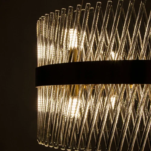 Люстра подвесная Acapulco A1073LM-12PB Arte Lamp прозрачная на 12 ламп, основание медь в стиле современный фото 3