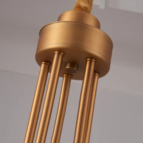Люстра подвесная AGATE 5 L5 219519-26 ImperiumLoft разноцветная на 5 ламп, основание золотое в стиле арт-деко  фото 14