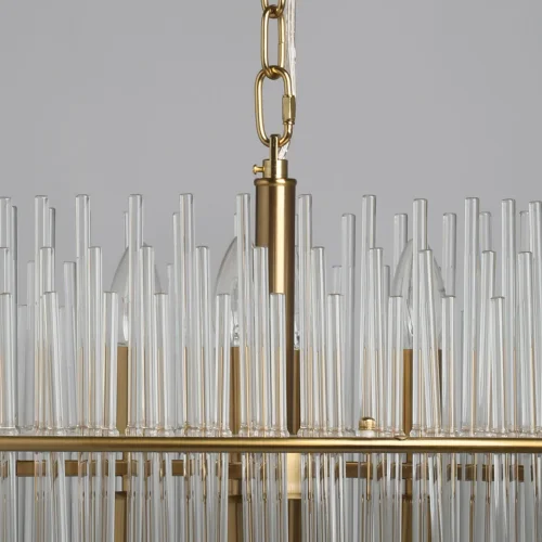 Люстра подвесная Аделард 642017408 MW-Light прозрачная на 8 ламп, основание золотое в стиле классический  фото 12