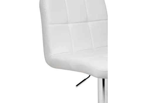 Барный стул Paskal white / chrome 15436 Woodville, белый/экокожа, ножки/металл/хром, размеры - *1090***430*530 фото 6