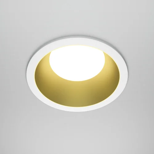 Светильник точечный Share DL126-GX53-WMG Maytoni матовый золото на 1 лампу, основание белое в стиле современный круглый фото 2
