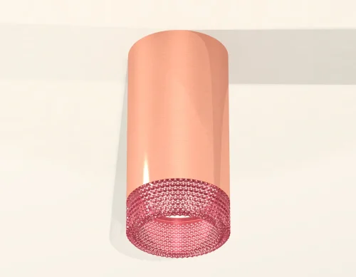 Светильник накладной Techno spot XS6326010 Ambrella light золотой розовый 1 лампа, основание золотое розовое в стиле современный круглый фото 2