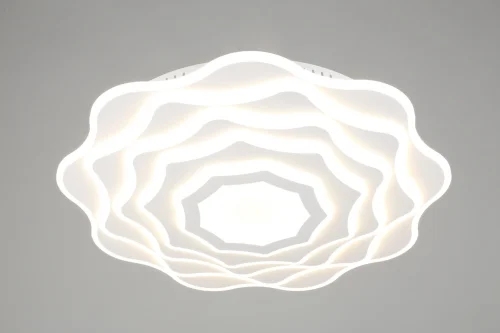 Люстра потолочная LED Mottola OML-09607-265 Omnilux белая на 1 лампа, основание белое в стиле хай-тек кольца фото 2