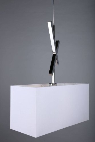 Светильник подвесной Latina OML-61806-01 Omnilux белый 1 лампа, основание хром в стиле классический  фото 4