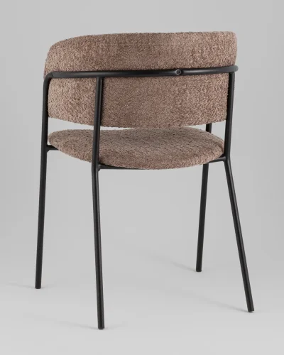 Кресло Нэлли New, букле коричневый УТ000039410 Stool Group, коричневый/букле, ножки/металл/чёрный, размеры - ***** фото 5