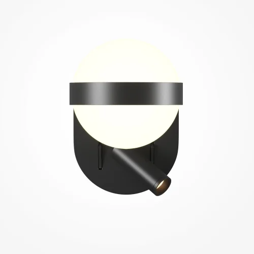 Бра с выключателем LED MOD441WL-L8B3K Dialogue Maytoni белый на 1 лампу, основание чёрное в стиле современный для чтения фото 4