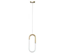 Светильник подвесной LED Канто 08271,33(4000K) Kink Light белый золотой 1 лампа, основание золотое в стиле хай-тек современный 